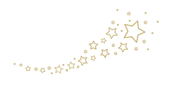 Рождество золотистое падение звезды украшение изолированы на белом фоне — стоковый вектор