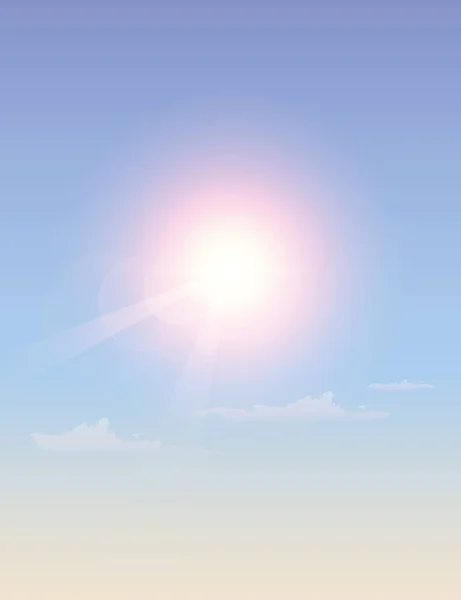 有复制空间的阳光灿烂的天空背景 — 图库矢量图片