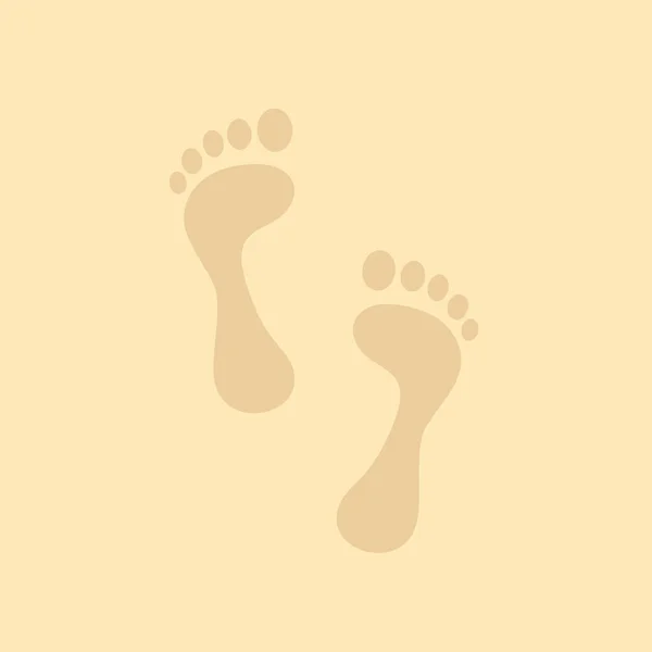 Footmark footprint on sand background — Stock Vector