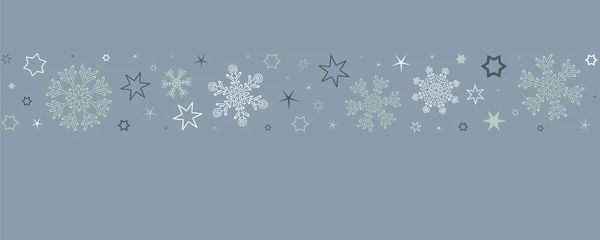 Biglietto di Natale con bordo fiocco di neve — Vettoriale Stock