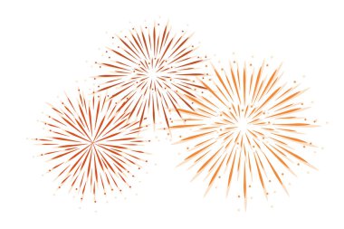 havai fişekler beyaz arkaplanda izole edildi