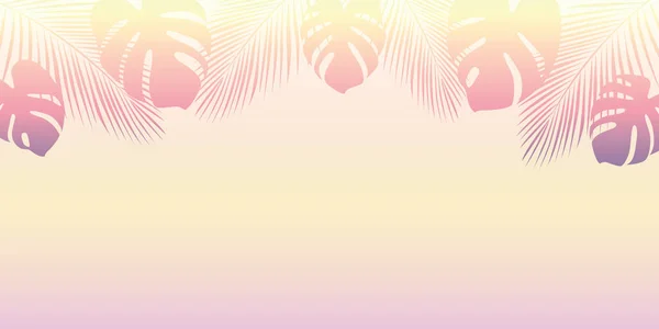 Silueta de palmeras en un día soleado — Archivo Imágenes Vectoriales