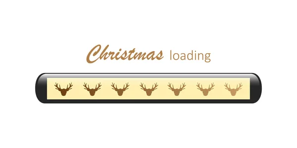Barra di carico natalizia con simbolo di cervo — Vettoriale Stock