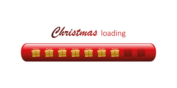 Weihnachten Ladebank mit Geschenk-Box-Symbol — Stockvektor