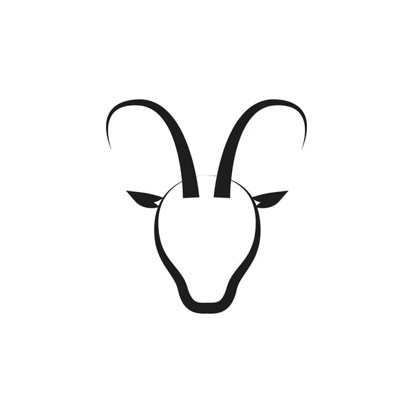 Einfaches Tierkreiszeichen Steinbock Horoskop isoliert auf weiß — Stockvektor