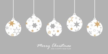 Yıldız ağacı süslemeli noel kartı.
