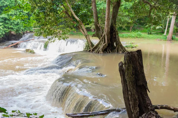 Paisaje Caída Agua Num Tok Chet Parque Nacional Sao Noi — Foto de Stock