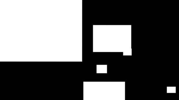 Zoom Out Squares White Paper Black Fundo Abstrato — Vídeo de Stock