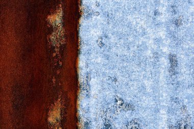 Multicolored background: rusty metal surface with silver paint clipart
