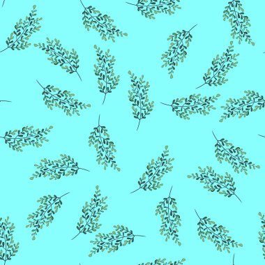 Pastel çiçek seamless modeli. Renk yaprak vektör çizim