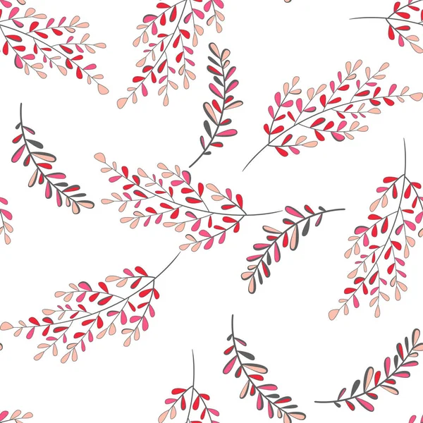 Sorunsuz çiçek desenli. Şirin basit süs çiçek ve yaprakları ile. Küçük çiçekli basit hassas desen. Vektör çiçek süsleme.
