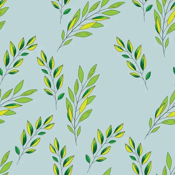 Yaprakları ve dalları ile el çizilmiş vektör seamless modeli. Kumaşlar, duvar kağıtları, hurda-rezervasyon, süs şablon tasarımı ve dekorasyon, vb için kullanılabilir
