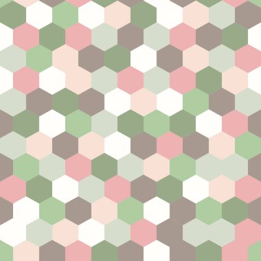 Altıgenler çeşitli renklerde yapılmış geometrik arka plan / retro altıgen arka plan / altıgenler