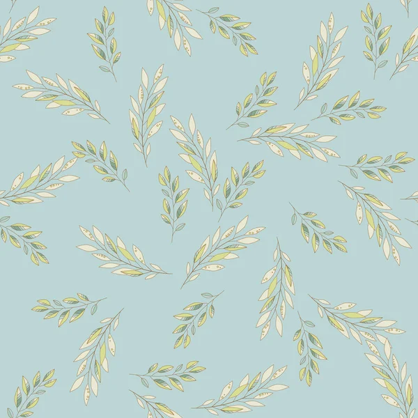 Yaprakları ve dalları ile el çizilmiş vektör seamless modeli. Kumaşlar, duvar kağıtları, hurda-rezervasyon, süs şablon tasarımı ve dekorasyon, vb için kullanılabilir