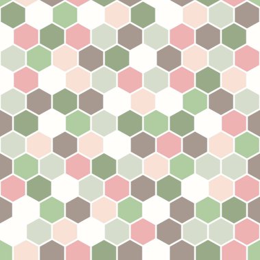 Altıgenler çeşitli renklerde yapılmış geometrik arka plan / retro altıgen arka plan / altıgenler