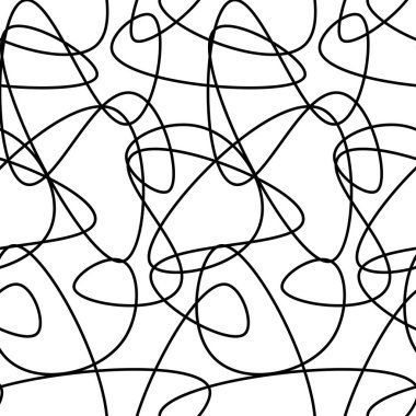 Vektör soyut sorunsuz karalama arka plan. Fantezi modern karışık desen. Dijital dolambaçlı tasarım. Yaratıcı karışık kompozisyon.