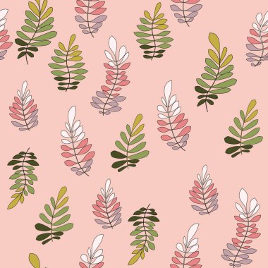 Çiçekli ve bitkili doku. Çiçek süsü. Orijinal çiçek deseni.