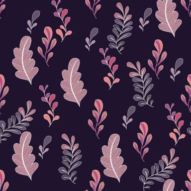 Çiçekli ve bitkili doku. Çiçek süsü. Orijinal çiçek deseni.