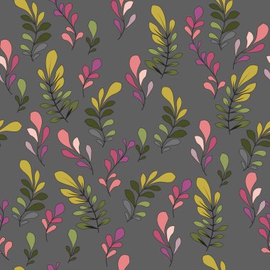 Çiçekli ve bitkili doku. Çiçek süsü. Orijinal çiçek deseni.