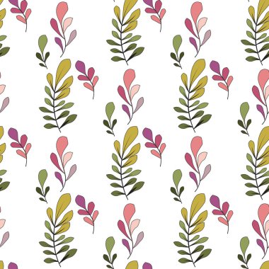 Çiçekler ve bitkiler ile doku. Çiçek süsleme. Özgün flowe