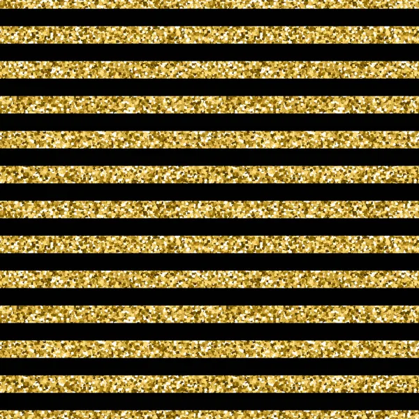 Seamless vector pattern with gold element on black background — Stock Vector