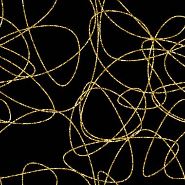 Vektör el soyut seamless modeli çekilmiş. Altın çizgili bilmece