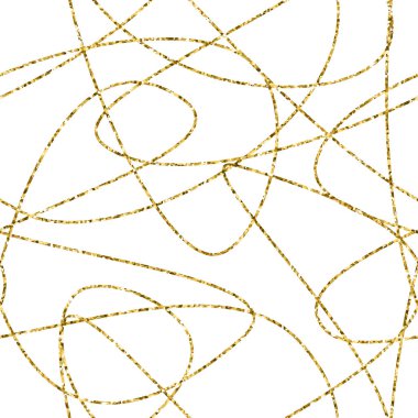 Vektör el soyut seamless modeli çekilmiş. Altın çizgili bilmece