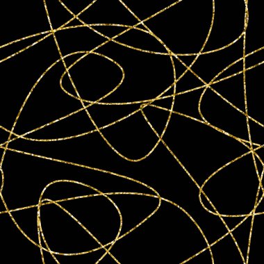 Vektör el soyut seamless modeli çekilmiş. Altın çizgili bilmece