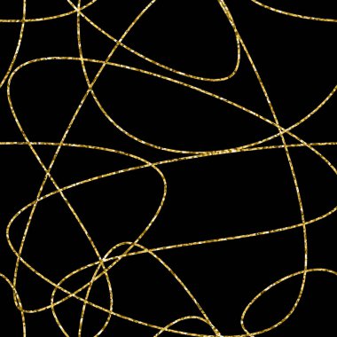 Vektör el soyut seamless modeli çekilmiş. Altın çizgili bilmece