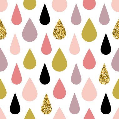 Çok renkli ve altın geometri ile vektör sorunsuz arka plan