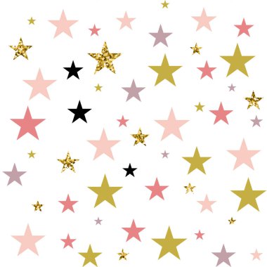 Çok renkli ve altın geometri ile vektör sorunsuz arka plan