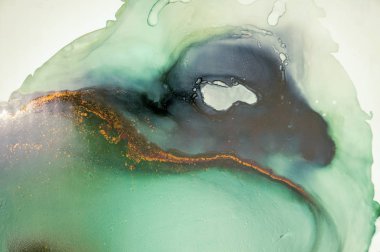 Mürekkep, boya, soyut. Tabloya yakın çekim. Renkli soyut resim arkaplanı. Yüksek desenli yağlı boya. Yüksek kaliteli detaylar.