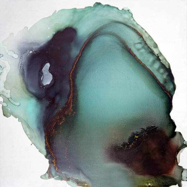 Ink, paint, abstract. Closeup of the painting. Colorful abstract painting background. Highly-textured oil paint. High quality details.