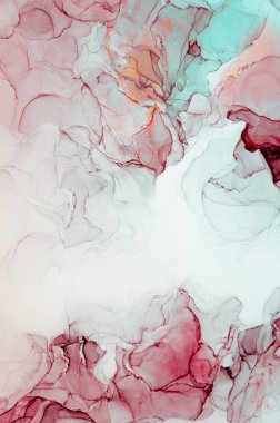 Mürekkep, boya, soyut. Tabloya yakın çekim. Renkli soyut resim arkaplanı. Yüksek desenli yağlı boya. Yüksek kalite detaylar. Alkol mürekkebi modern soyut resim, modern modern sanat.