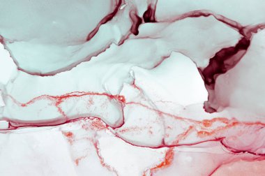 Mürekkep, boya, soyut. Tabloya yakın çekim. Renkli soyut resim arkaplanı. Yüksek desenli yağlı boya. Yüksek kalite detaylar. Alkol mürekkebi modern soyut resim, modern modern sanat.