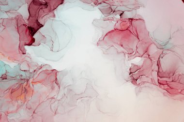 Mürekkep, boya, soyut. Tabloya yakın çekim. Renkli soyut resim arkaplanı. Yüksek desenli yağlı boya. Yüksek kalite detaylar. Alkol mürekkebi modern soyut resim, modern modern sanat.