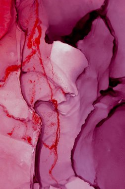 Mürekkep, boya, soyut. Tabloya yakın çekim. Renkli soyut resim arkaplanı. Yüksek desenli yağlı boya. Yüksek kalite detaylar. Alkol mürekkebi modern soyut resim, modern modern sanat.