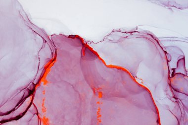 Mürekkep, boya, soyut. Tabloya yakın çekim. Renkli soyut resim arkaplanı. Yüksek desenli yağlı boya. Yüksek kalite detaylar. Alkol mürekkebi modern soyut resim, modern modern sanat.