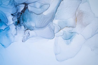 Mürekkep, boya, soyut. Tabloya yakın çekim. Renkli soyut resim arkaplanı. Yüksek desenli yağlı boya. Yüksek kalite detaylar. Alkol mürekkebi modern soyut resim, modern modern sanat.