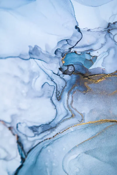 Mürekkep Boya Soyut Tabloya Yakın Çekim Renkli Soyut Resim Arkaplanı — Stok fotoğraf