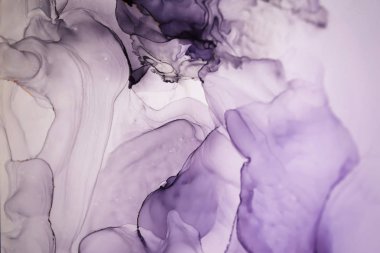 Mürekkep, boya, soyut. Tabloya yakın çekim. Renkli soyut resim arkaplanı. Yüksek desenli yağlı boya. Yüksek kalite detaylar. Alkol mürekkebi modern soyut resim, modern modern sanat.