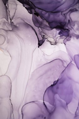 Mürekkep, boya, soyut. Tabloya yakın çekim. Renkli soyut resim arkaplanı. Yüksek desenli yağlı boya. Yüksek kalite detaylar. Alkol mürekkebi modern soyut resim, modern modern sanat.