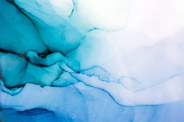 Mürekkep, boya, soyut. Tabloya yakın çekim. Renkli soyut resim arkaplanı. Yüksek desenli yağlı boya. Yüksek kalite detaylar. Alkol mürekkebi modern soyut resim, modern modern sanat.