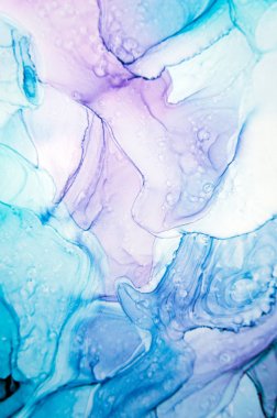 Mürekkep, boya, soyut. Tabloya yakın çekim. Renkli soyut resim arkaplanı. Yüksek desenli yağlı boya. Yüksek kalite detaylar. Alkol mürekkebi modern soyut resim, modern modern sanat.