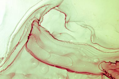 Mürekkep, boya, soyut. Tabloya yakın çekim. Renkli soyut resim arkaplanı. Yüksek desenli yağlı boya. Yüksek kalite detaylar. Alkol mürekkebi modern soyut resim, modern modern sanat.