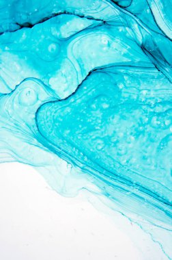 Mürekkep, boya, soyut. Tabloya yakın çekim. Renkli soyut resim arkaplanı. Yüksek desenli yağlı boya. Yüksek kalite detaylar. Alkol mürekkebi modern soyut resim, modern modern sanat.