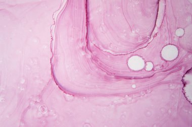 Mürekkep, boya, soyut. Tabloya yakın çekim. Renkli soyut resim arkaplanı. Yüksek desenli yağlı boya. Yüksek kalite detaylar. Alkol mürekkebi modern soyut resim, modern modern sanat.