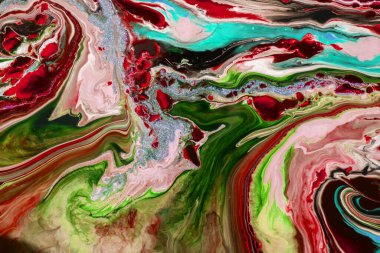 Orijinal alkol mürekkebi resminin bir parçası. Nefes nefese kalmanın en küçük detayının makro fotoğrafçılığı. Nefes nefese kalmaları gölgelerin ve boyaların renginin uzay motiflerine ne kadar benzediğini gösteriyor..