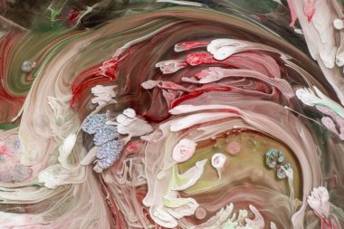 Orijinal alkol mürekkebi resminin bir parçası. Nefes nefese kalmanın en küçük detayının makro fotoğrafçılığı. Nefes nefese kalmaları gölgelerin ve boyaların renginin uzay motiflerine ne kadar benzediğini gösteriyor..