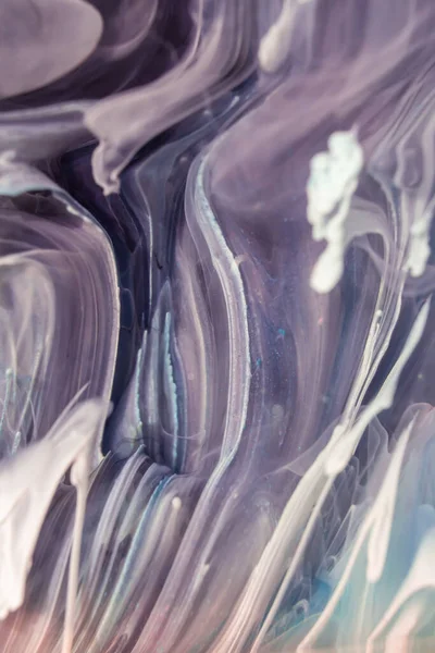 얼어붙은 페인트 혼합되어 무늬와 버린다 매크로 사진은 다채롭고 추상적 에폭시 — 스톡 사진